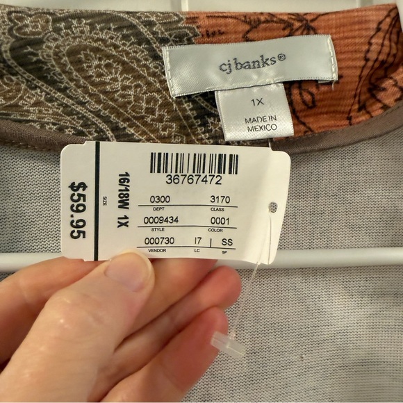 CJ Banks Open Front Cardigan Women’s 1X NWT - Picture 2 of 4